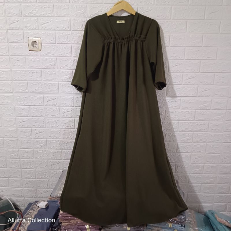 Daster karet gamis fuji crinkle airflow kekinian