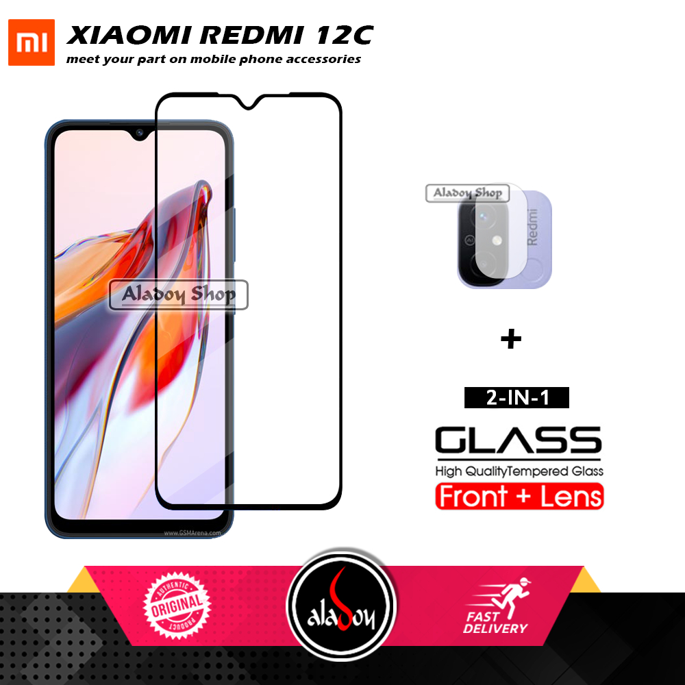 Tempered Glass Layar Xiaomi Redmi 12c + Tempered Glass Camera