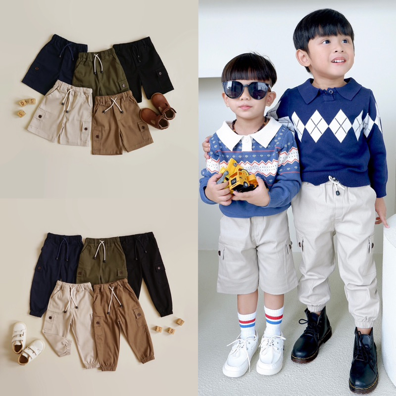 JAGI Jogger &amp; Cargo Pants / Celana Jogger Cargo Anak 1-5thn