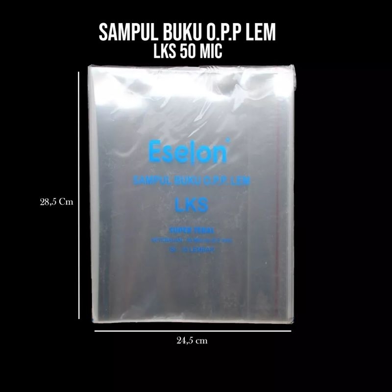 SAMPUL BUKU OPP LKS 50 MICRON / SAMPUL BUKU LKS TEBAL 1 PAK ISI 25