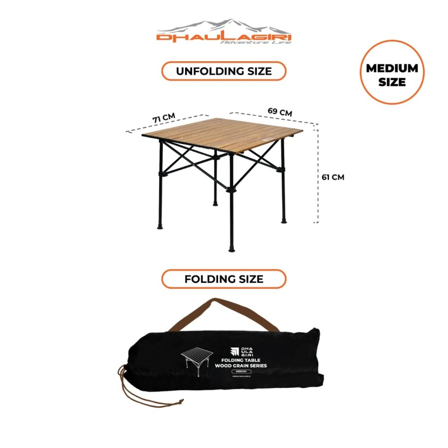 Meja Lipat Dhaulagiri Wood Grain