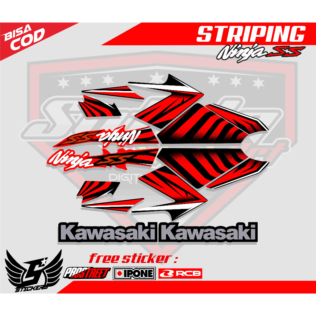 STRIPING VARIASI KAWASAKI NINJA SS / STICKER LIST VARIASI NINJA SS