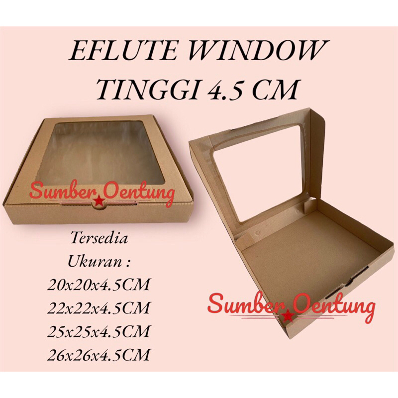 

DUS EFLUTE TEBAL WINDOW TINGGI 4.5CM SOUVENIR KARTON KOTAK BOX HAMPERS