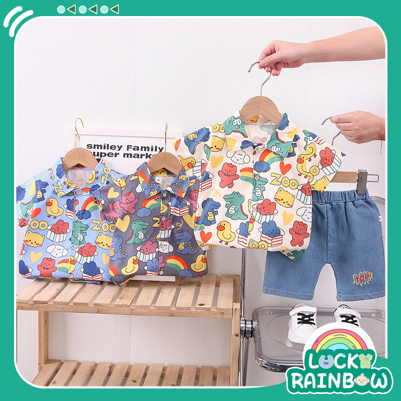 baju anak laki laki import Baju Bayi Laki Laki 0 6 12 bulan Setelan bayi laki laki kemeja bayi laki 