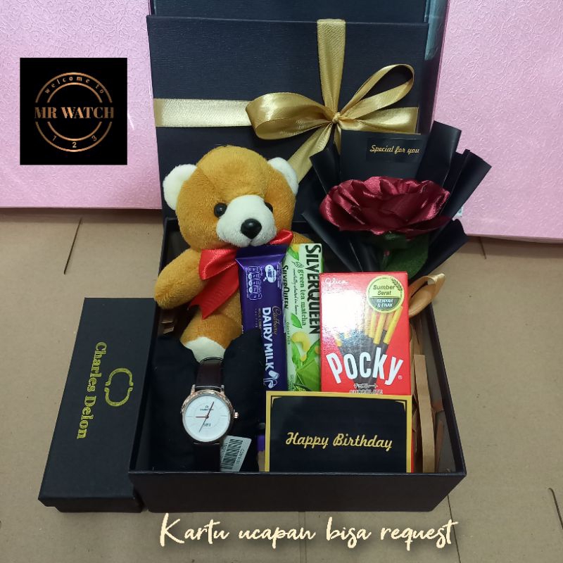 HAMPERS CEWEK / HAMPERS SNACK BONEKA / ULANG TAHUN / WISUDA