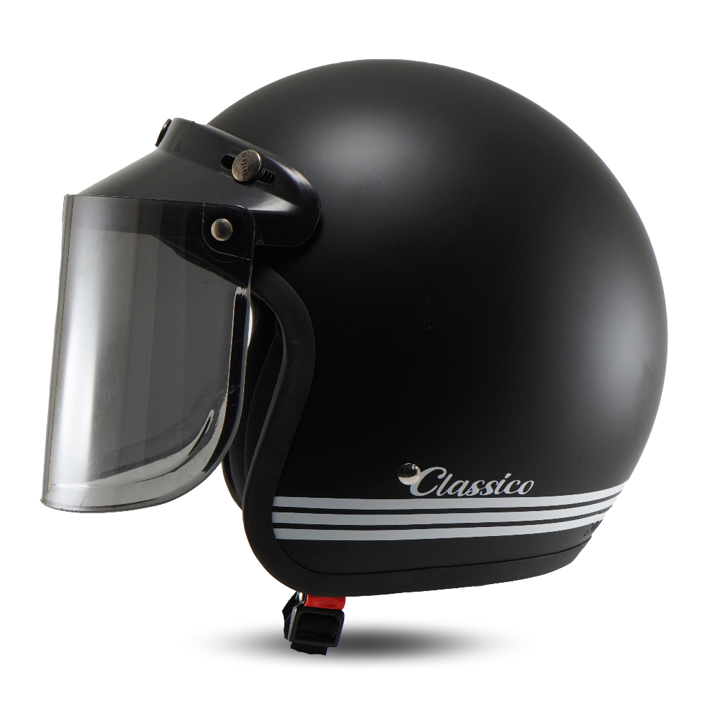 Helm bogo Dewasa Full Leher Solid classic