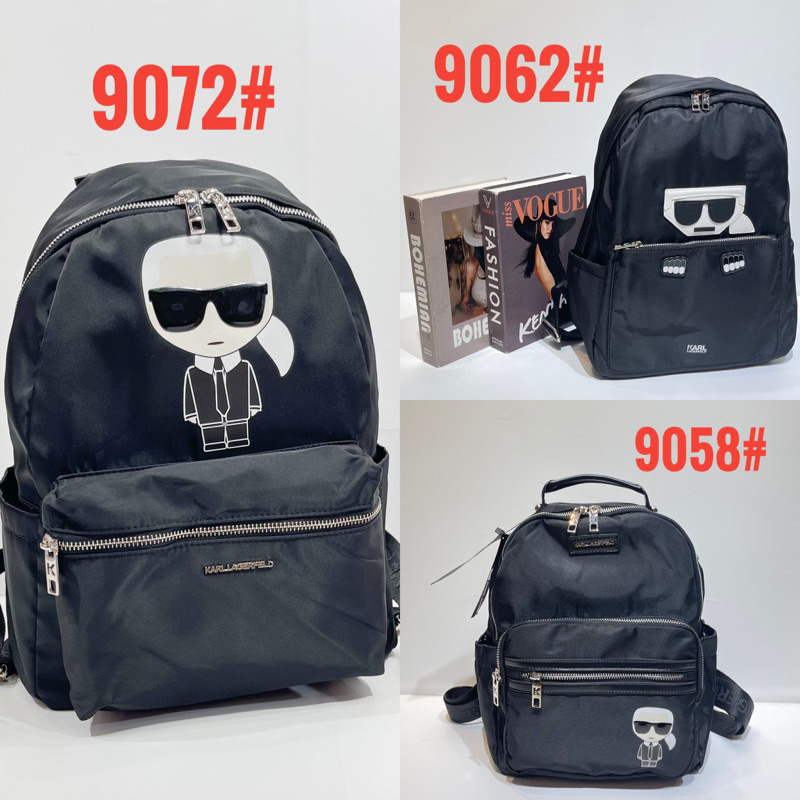 Tas Ransel Wanita Import Karl Nylon Backpack