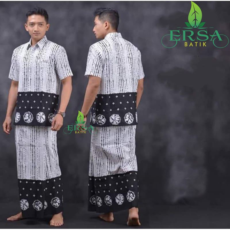 SET SARKEM SARUNG KEMEJA BATIK PREMIUM KOKO MUSLIM PRIA MODERN PREMIUM LAPIS FURING