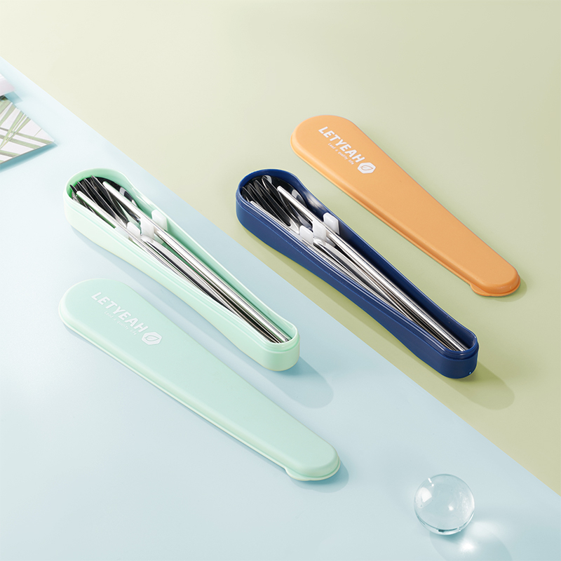 Letyeah &amp; Anantagt Cutlery Set Korea Stainless Steel sumpit sendok garpu traveling peralatan makan
