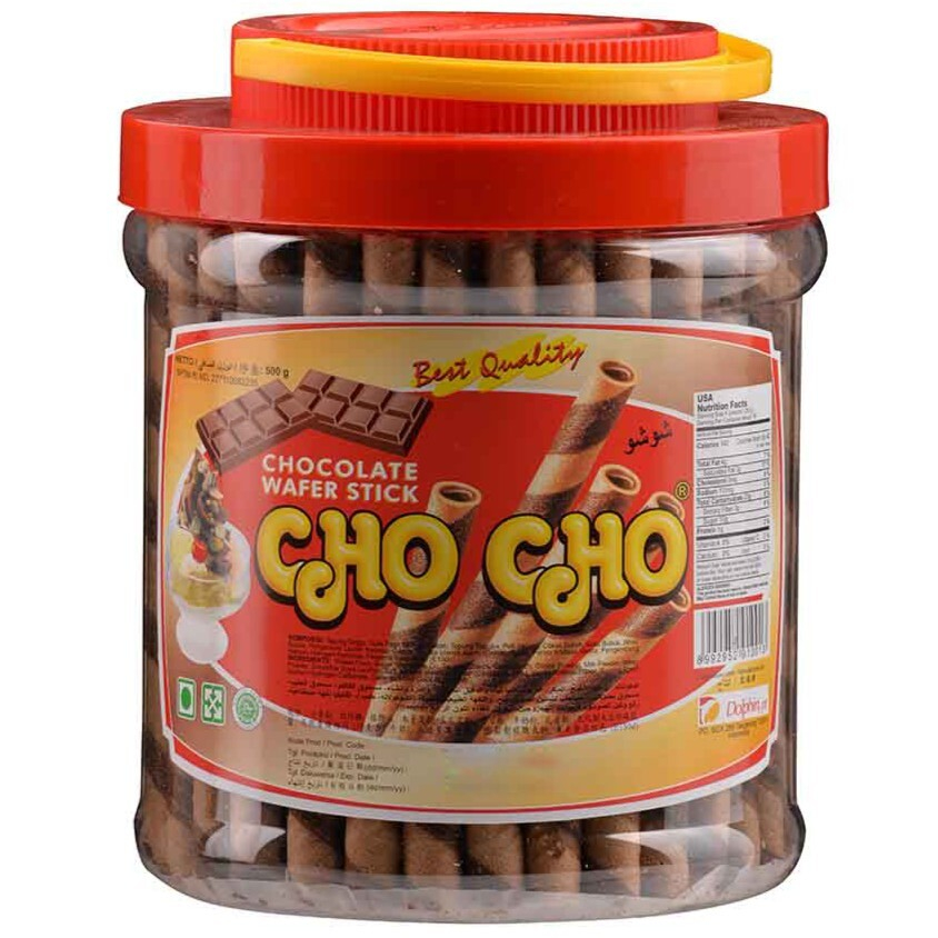 

CHO CHO CHOCOLATE WAFER STICK 500GR | CHOCHO WAFER STIK COKLAT 500 GR