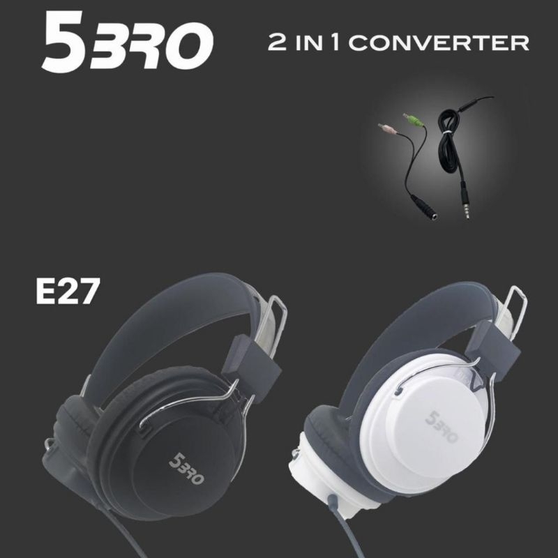 Headset Headphone Bando 5 Bro E95 E16 + mic HF Earphone Audio 5Bro HK Besi Super Bass