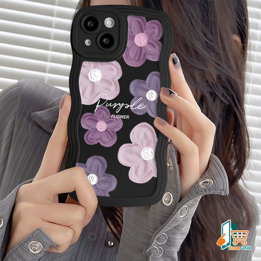 SS833 SOFTCASE SILIKON CASE CASING PURPLE FLOWER OIL PAINTING FOR SAMSUNG J2 GRAND PRIME A05 A05S A15 A01 A02 M02 A03 A02S A03S A03 CORE A04 A04E A04S A13 A10 A10S A11 M11 A12 M12 CS6040