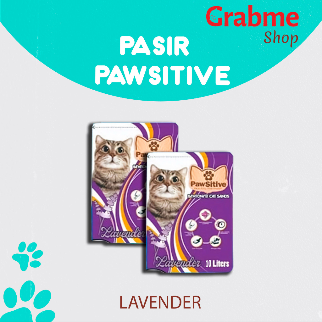 PAWSITIVE 10L Pasir kucing gumpal wangi  ( GRAB GOSEND )