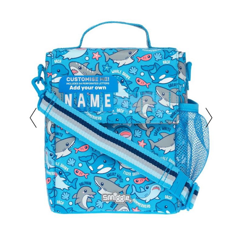 Smiggle Up & Down Teeny Tiny Id Lunchbox With Strap (Shark)