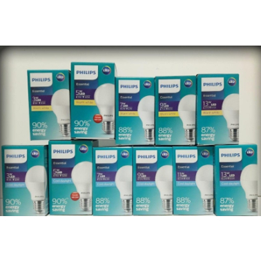 Lampu Philips Essential LED Bulb 3W 5W 7W 9W Watt E27 6500K Putih