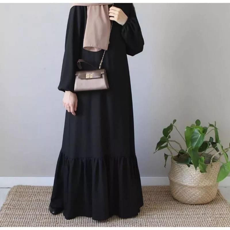 HD16: [BISA COD] [QUENA DRESS] [ GAMIS RAYON HITAM POLOS PREMIUN TERBARU 2023 ] [DRSS KONDANGAN  TERLARIS GAMIS WANITA KEKINIAN] [ BAJU WANITA BEST SELERR] SIZE S,M,L,XL   ,GAMIS JUMBO ,BUSUI,GAMIS HITAM MEWAH,GAMIS TERMURAH