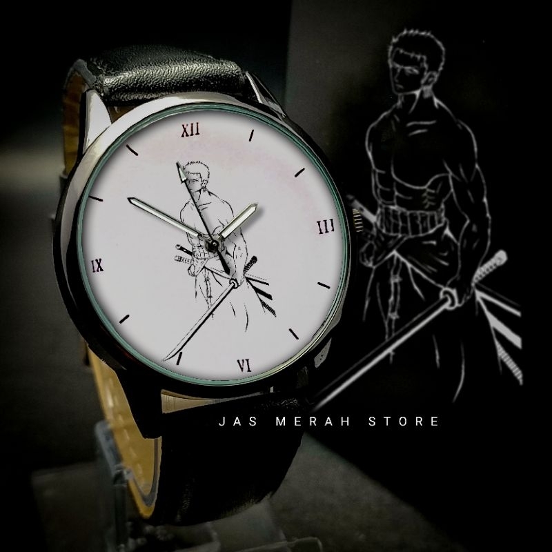 Jam Tangan RORONOA ZORO One Piece Premium Include Double Strap &amp; Box One Piece