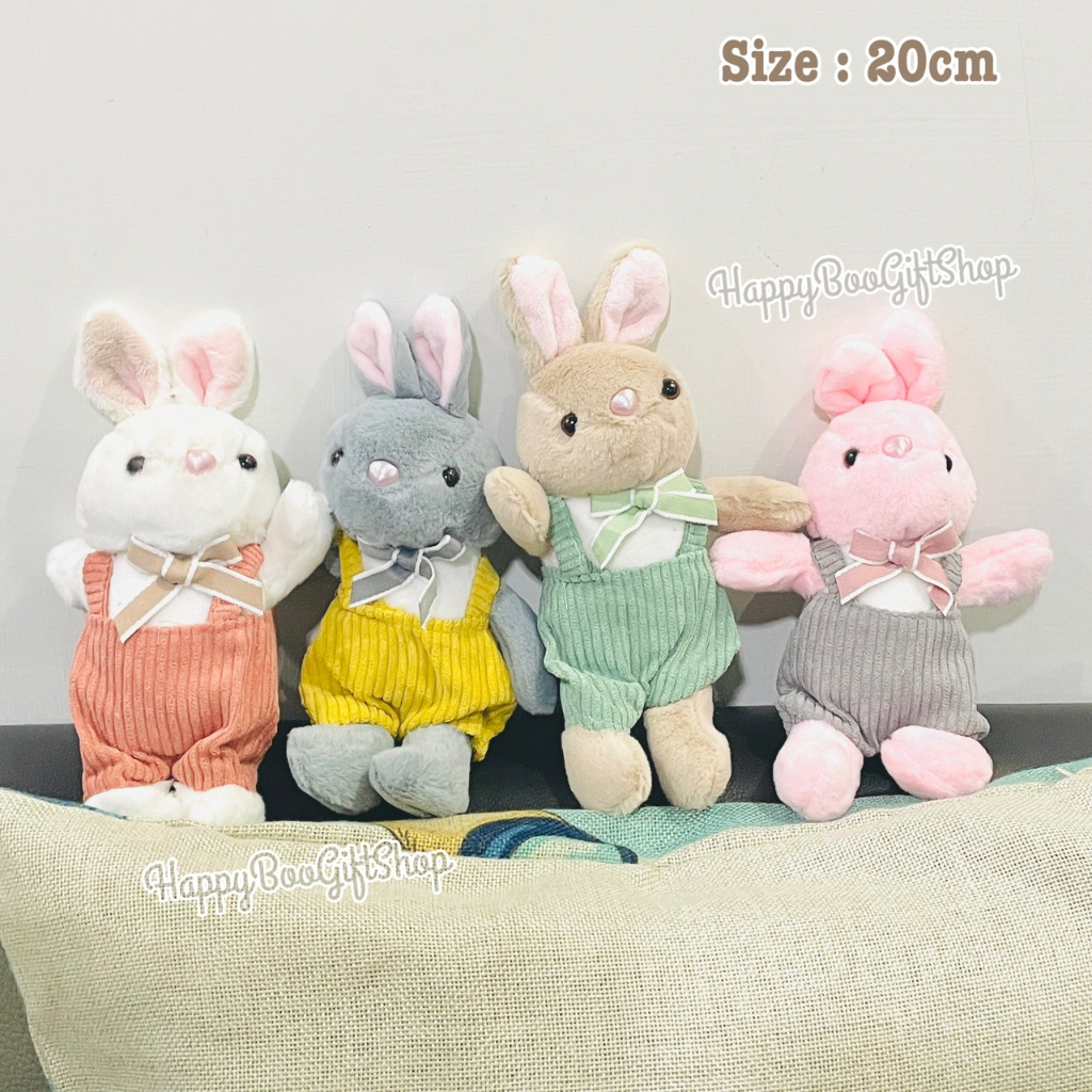 Gantungan kunci boneka rabbit bora classic besar import fluffy