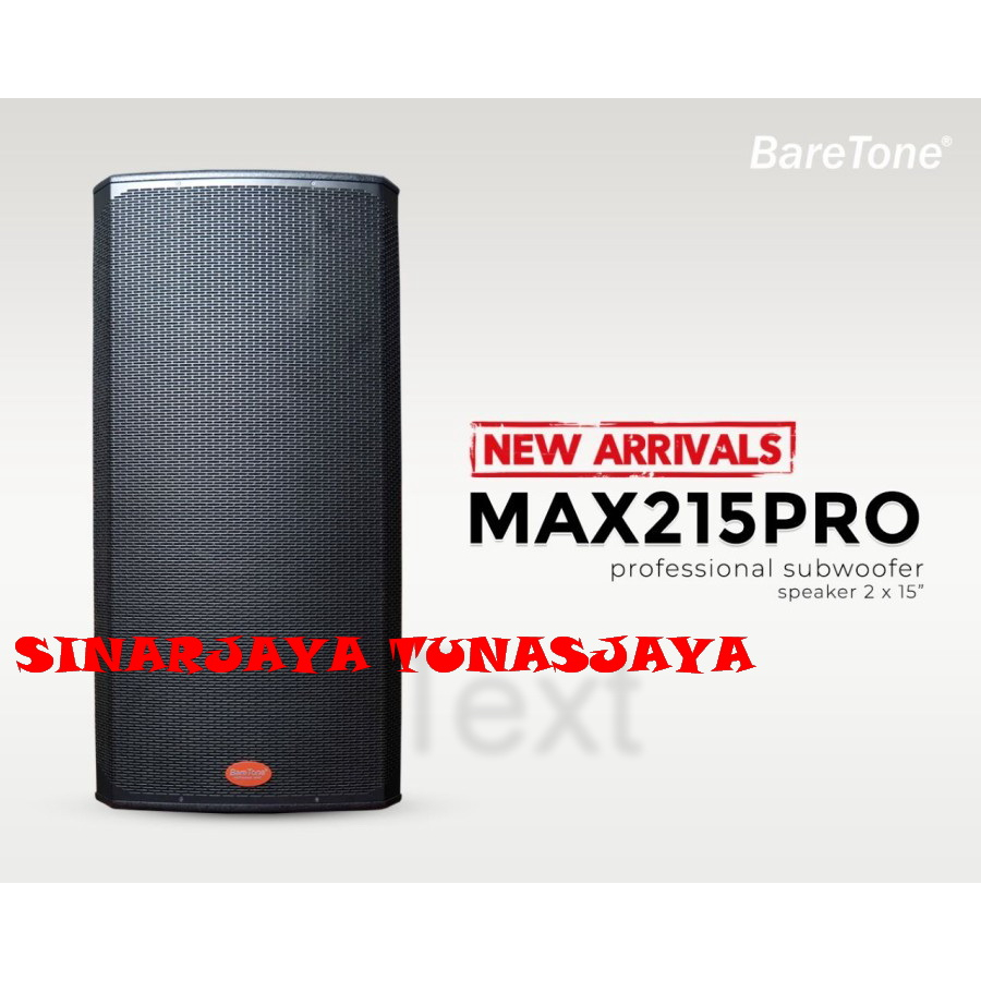 Speaker Aktif BareTone MAX215PRO / MAX 215 PRO / MAX215 PRO 2 X 15INCH