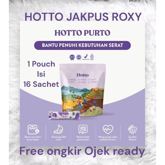 

Hotto Purto Multigrain with Purple Potato 1 Pouch isi 16 Sachet minuman kesehatan cepat saji meal replacement diet sehat