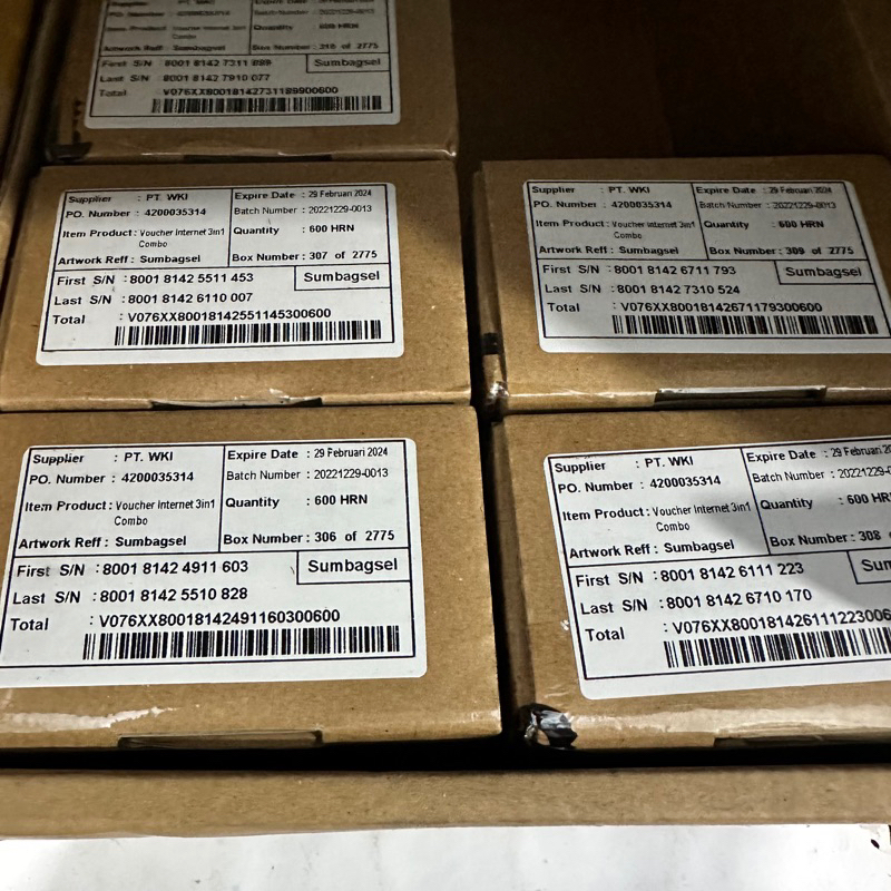 VOUCHER TELKOMSEL KOSONG SUMBAGSEL PER KOTAK isi 600 SN