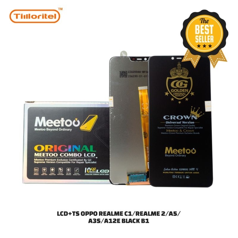 LCD TOCHSCREEN REALME C1 / REALME 2 / A5 / A3S / A12E BLACK