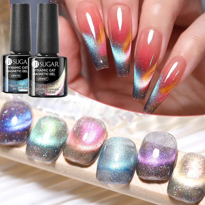 UR SUGAR Dynamic Cat Magnetic Gel Nail Polish 7ml UV Led Nail Art / Kutek / Cat Kuku