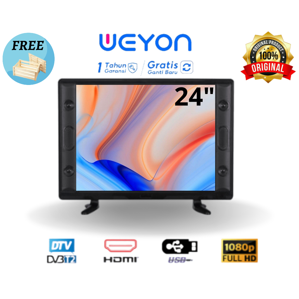 WEYON 24 INCH DIGITAL TV LED FHD TV MURAH GARANSI 1 TAHUN