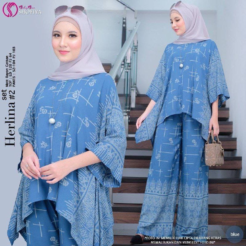 JUMBO / Setelan Wanita Waka Kinasih Jumbo Set By Batik AW Size Jumbo Busui Rayon Tebal - Setelan Jumbo / Set Wanita