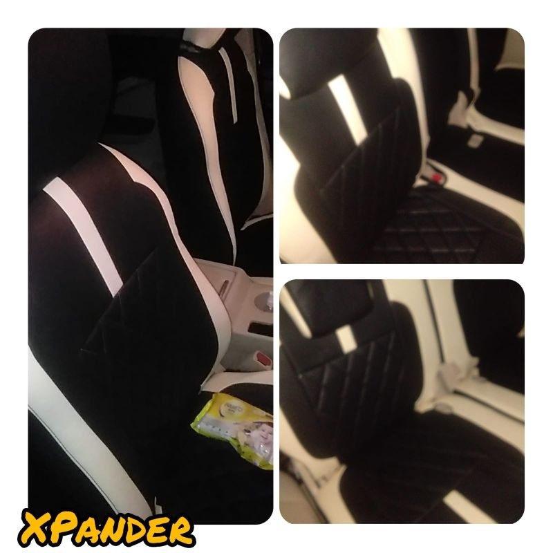 sarung jok mobil xpander ertiga rush mobilio wuling bahan (ferrari)