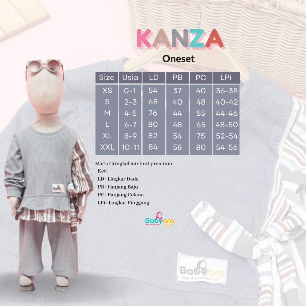 AfsheenaStore Kanza Onse Set by Babyara Katalog 1