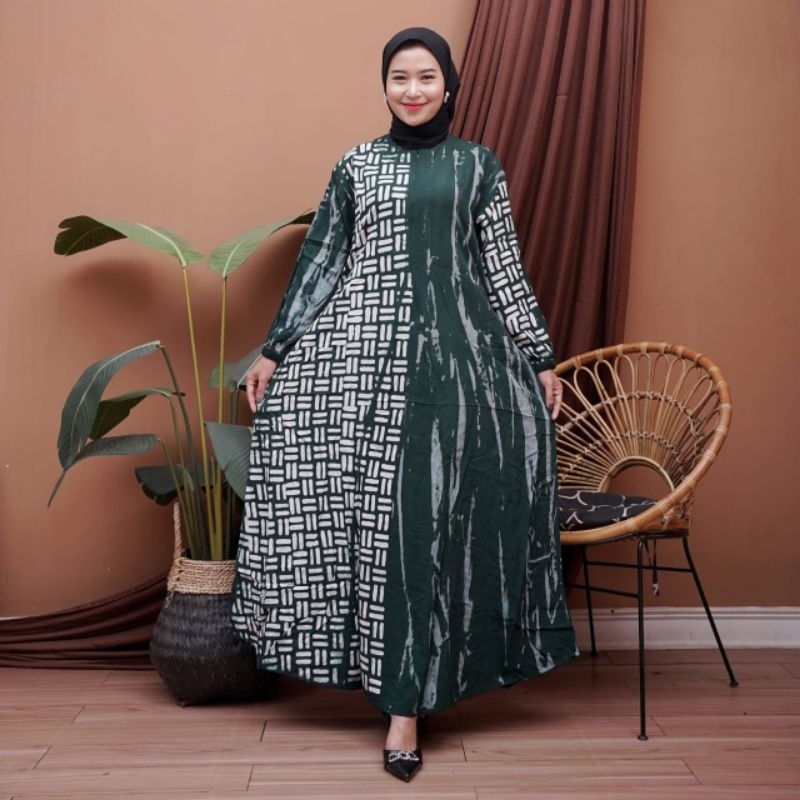 TERBARU GAMIS TWIL RAYON PREMIUM MOTIF CAP MALAM