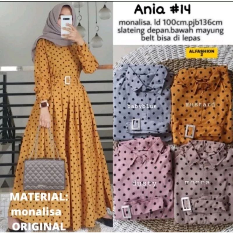 GAMIS MONALISA//GAMIS POLKADOT//GAMIS JUMBO//TERBARU