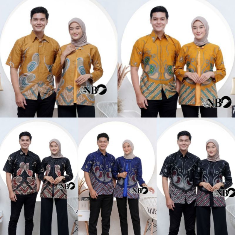 Maura Couple - Sania Ruffle Batik Couple Ori Ndoro Jowi Garansi Termurah sarimbit kuning navy hitam 