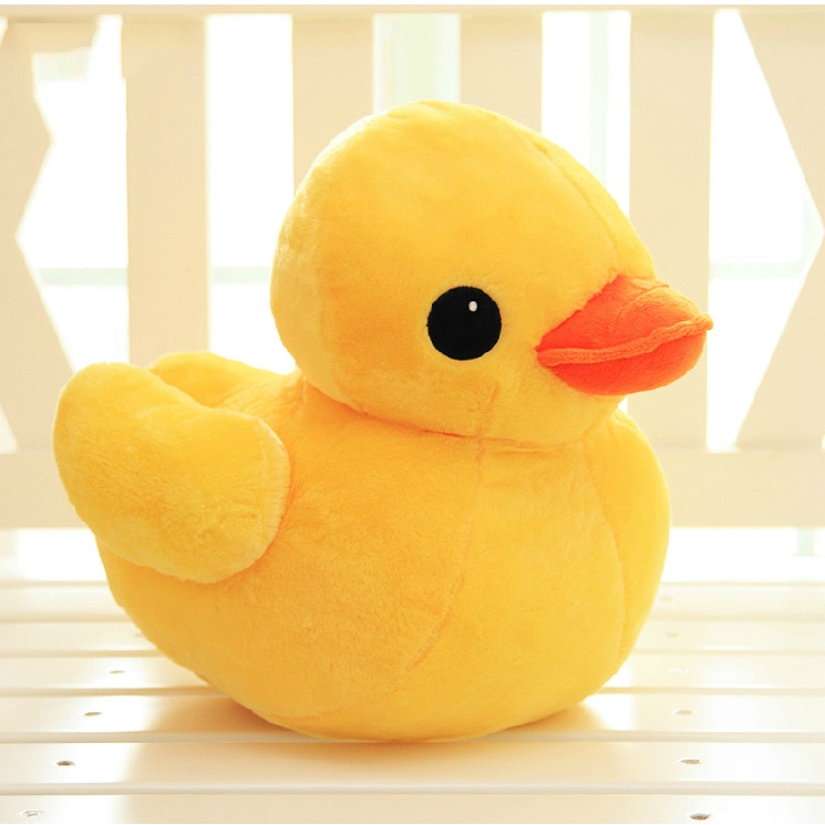 Mainan Boneka Anak Karakter Hewan Bebek Kuning Besar Lucu Imut Bisa Nyala Ukuran 40cm