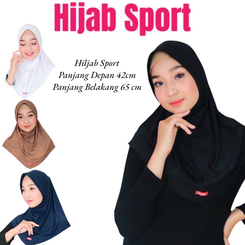 Hamidah Hijab Sport Jilbab Kerudung polos