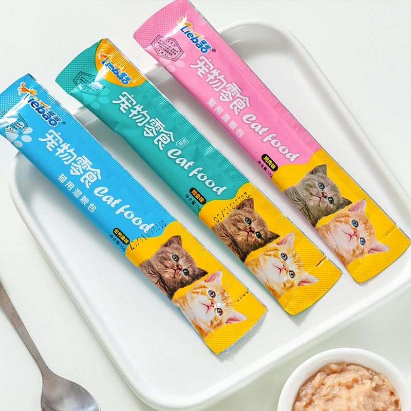 Snack Kucing Kitten Adult Hewan Peliharaan 15g/Strip Liebao Snack Pengemukan Kucing - makanan basah kucing cemilan sehat