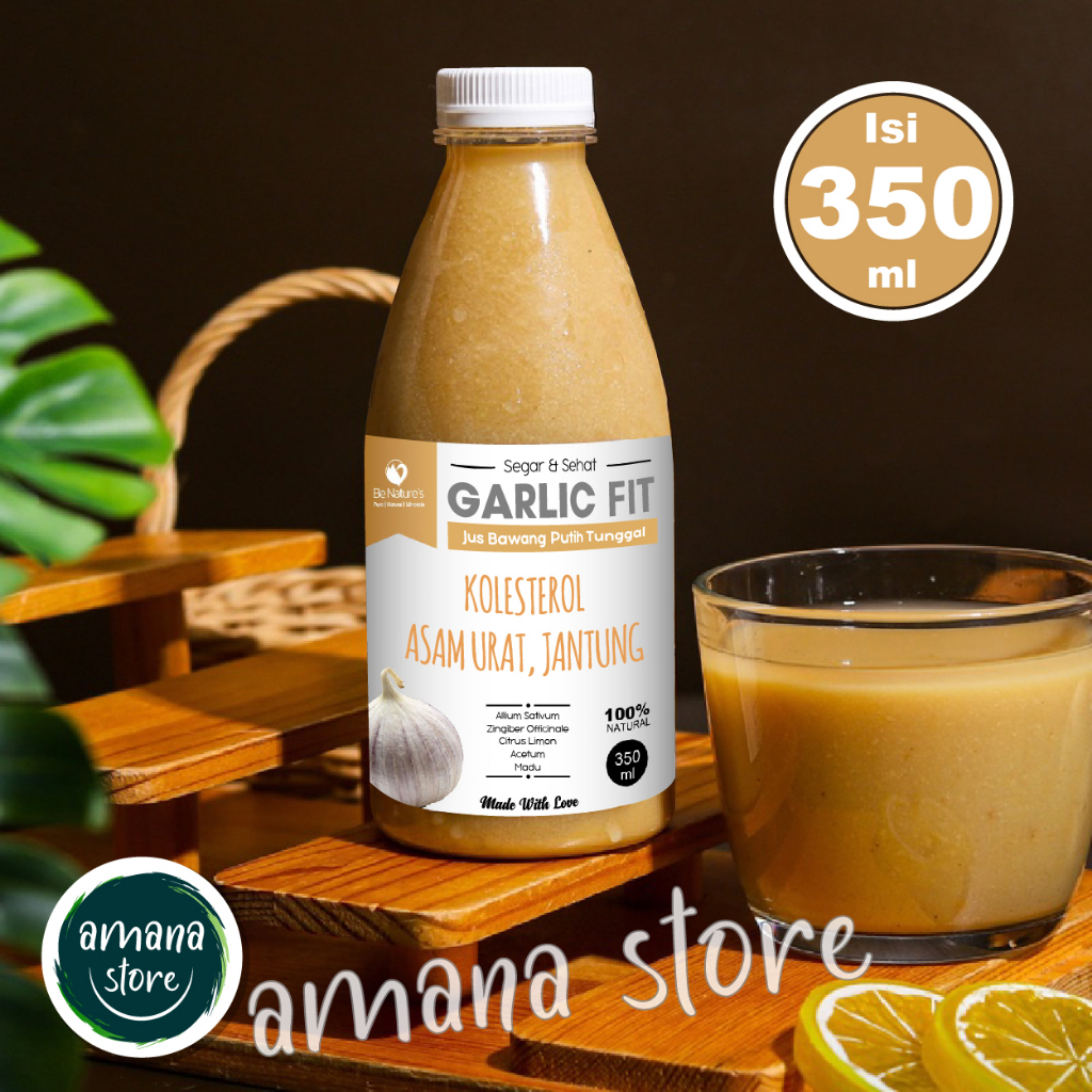 

GARLIC FIT Jus Bawang Putih Tunggal (350ml) Obat Asam Urat Jamu Kolesterol Jantung Koroner Herbal Penurun Darah Tinggi Hipertensi Gula Diabetes Suplemen Asam Lambung