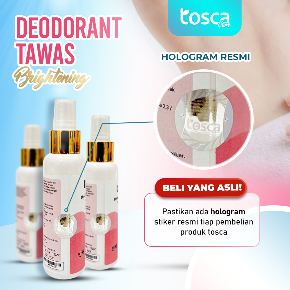 DEODORANT SPRAY TOSCA AMPUH ATASI BAU BADAN KERINGAT BERLEBIH MENCERAHKAN KETIAK 100ml