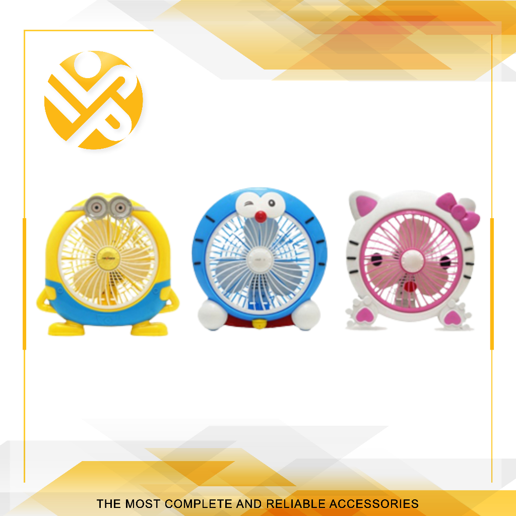 Kipas Angin Karakter Mini / Kipas Angin Listrik Duduk Desk Fan