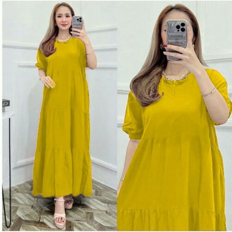 DASTER SUSUN RAYON PREMIUM BUSUI TERBARU DASTER POLOS JUMBO PANJANG SEMATAKAKI BAJU WANITA LONG DRES