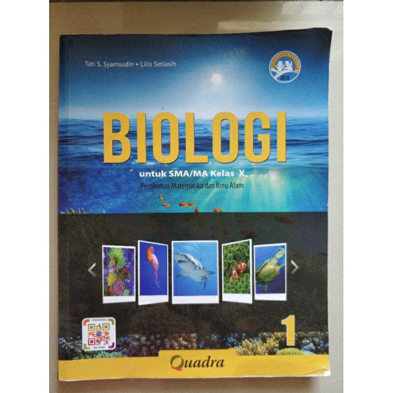 Buku Biologi Quadra Kelas 10 SMA (Bekas)
