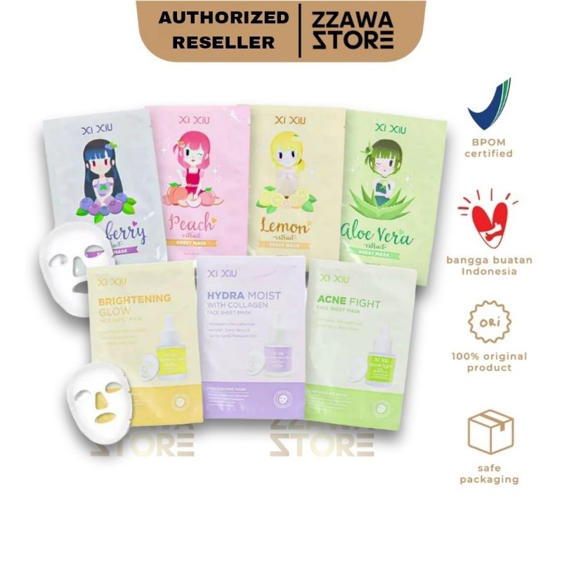 XI XIU Face Sheet Mask Fruity Series &amp; Face Serum Skincare Series