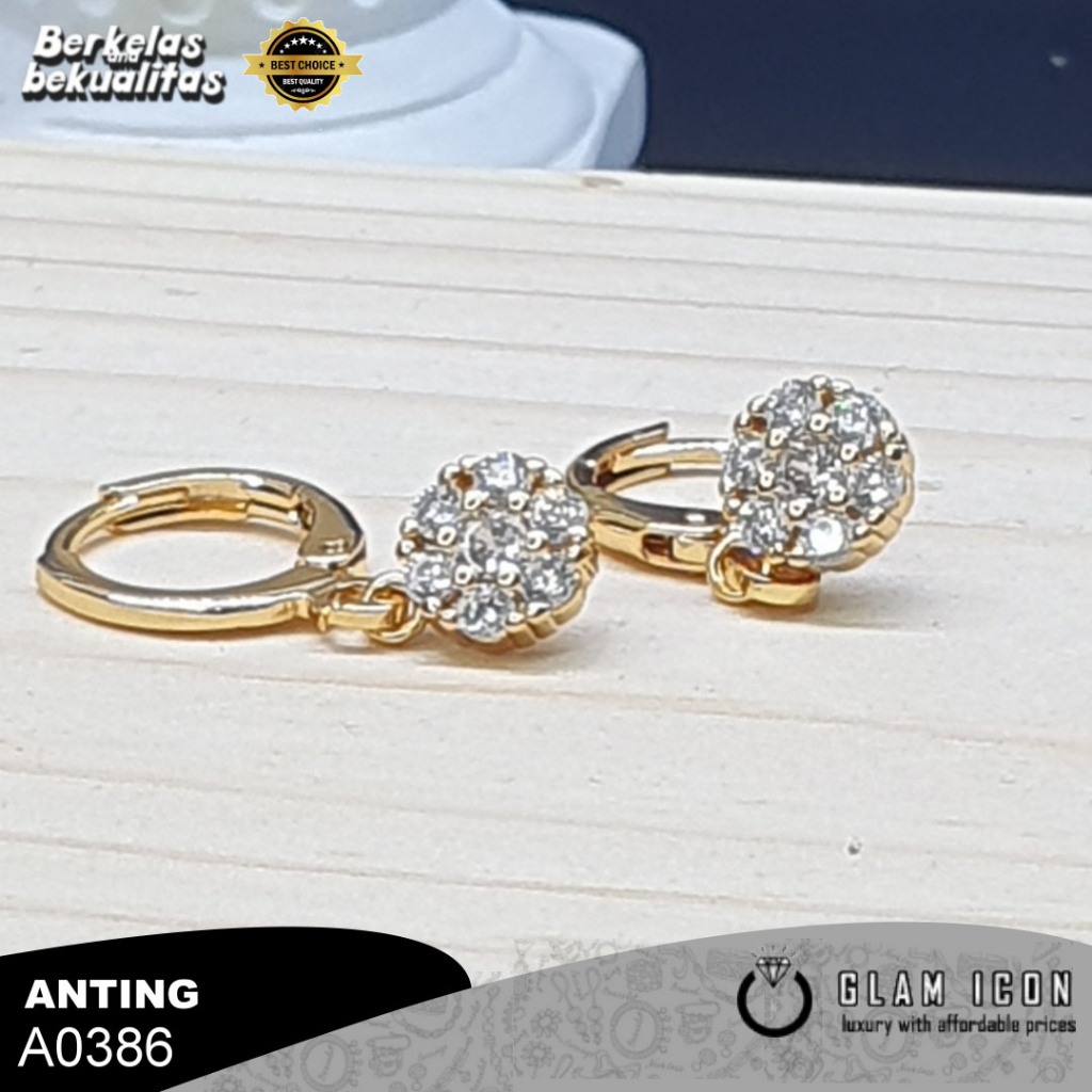 Anting Clip Mata lima lingkar simple A0386 ACG