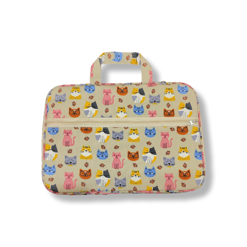 Tas laptop kanvas sleeve jinjing aesthetic korean style 14 Inch model terbaru