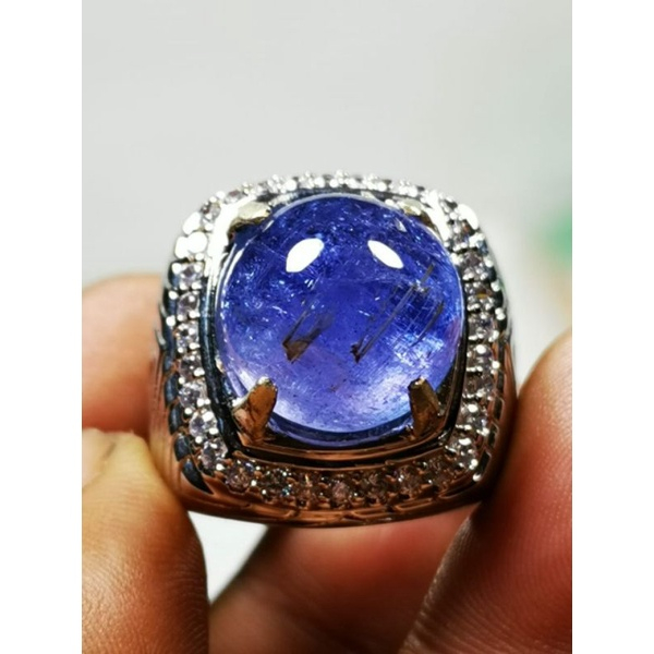 Batu permata natural blue tanzanite jumbo crystal