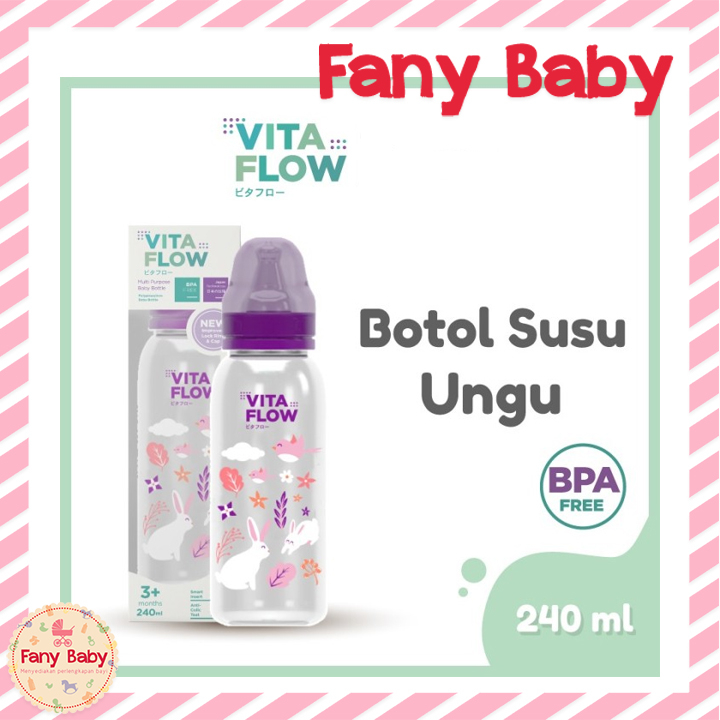 VITA FLOW BOTOL SUSU MULTIFUNGSI PP 240ML DOT SIZE M