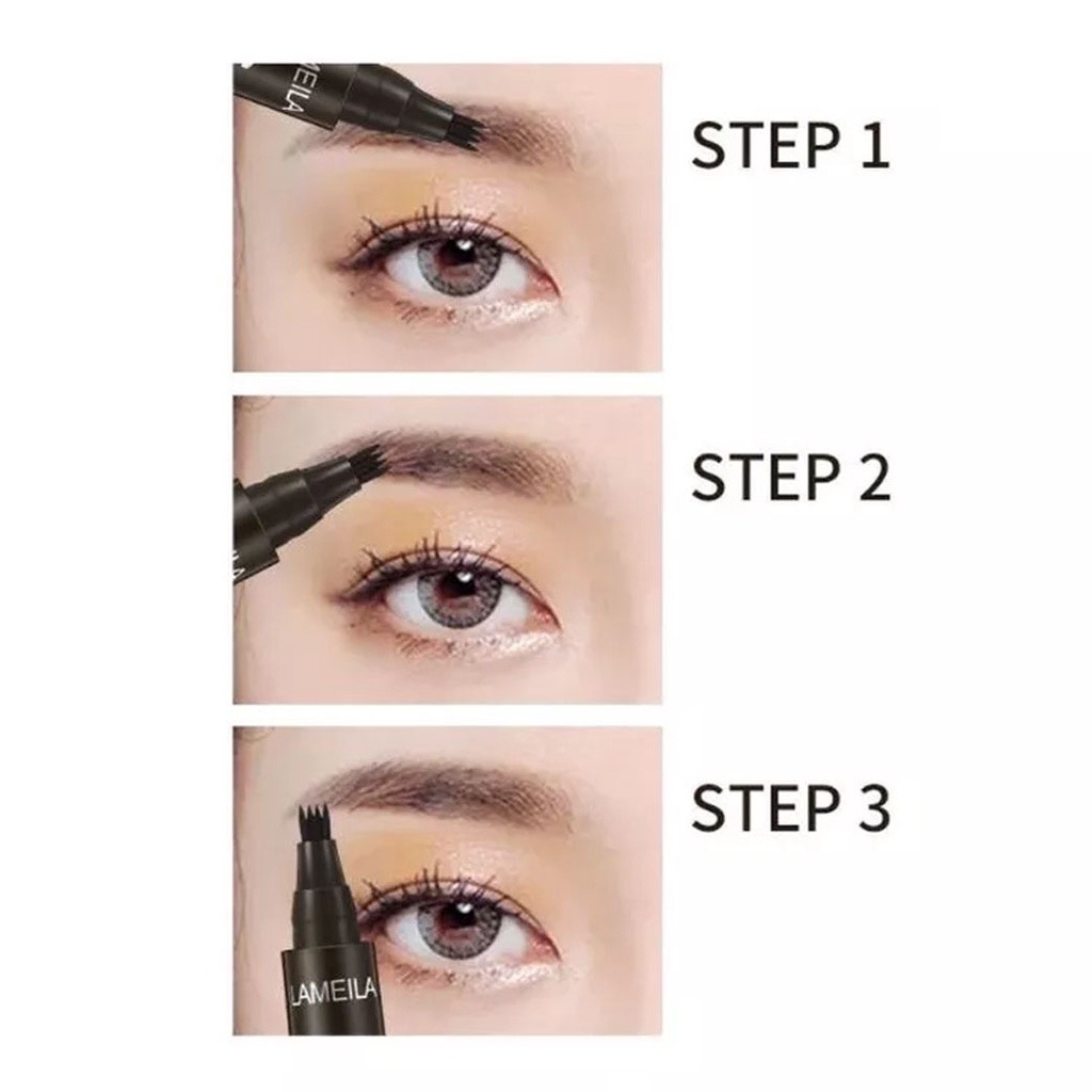 Lameila Eyebrow Waterproof Natural Eyebrow Pen Four claw Eye Brow Tint Fork Tip Long Lasting 784