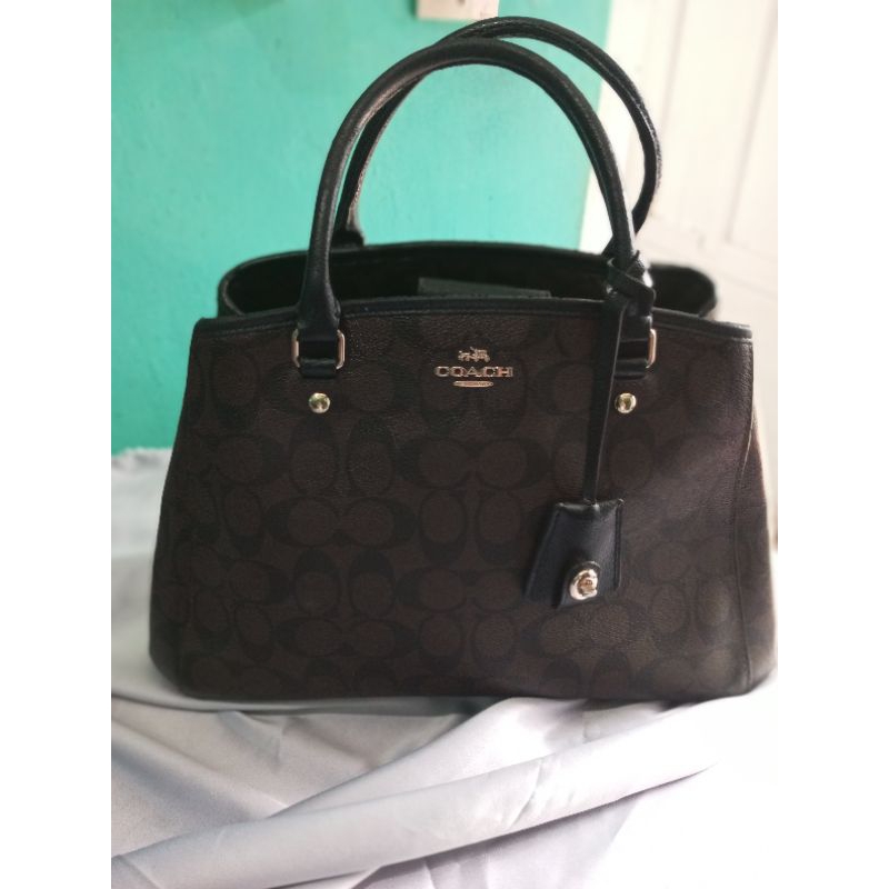 Handbag Tas Coach Hitam Coklat