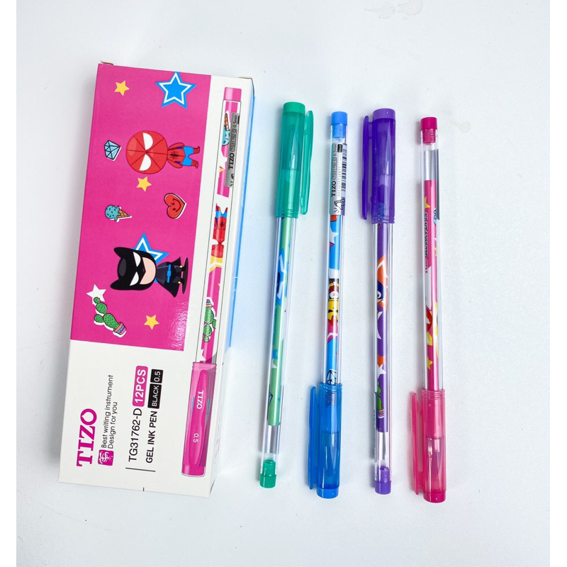 

(12pcs) Pulpen TIZO Fancy / Tizo Motif / Pulpen Motif / Pulpen Lucu / Alat tulis